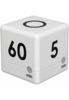 TFA - Horloge digitale cube CUBE-TIMER 38.2032.02 - blanc