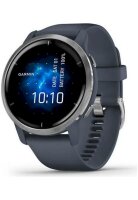 Garmin montre fitness Venu®2 bleu granit/argent avec bracelet silicone 010-02430-10