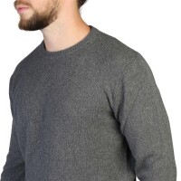 100% Cashmere - Vêtements - Pulls - C-NECK-M-820-GREY - Homme - gray
