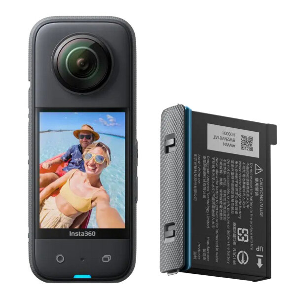 Insta360 - Action Camera X3 - Bundle avec batterie de rechange 1800 mAh