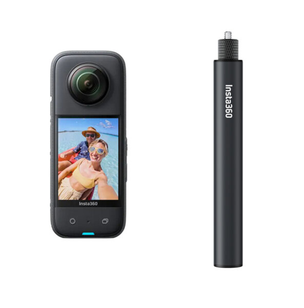 Insta360 - Action camera X3 - Bundle avec selfie stick 18-70 cm