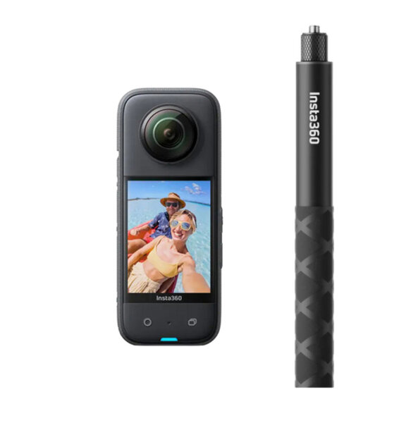 Insta360 - Caméra daction X3 - Ensemble avec selfie stick 23-114 cm