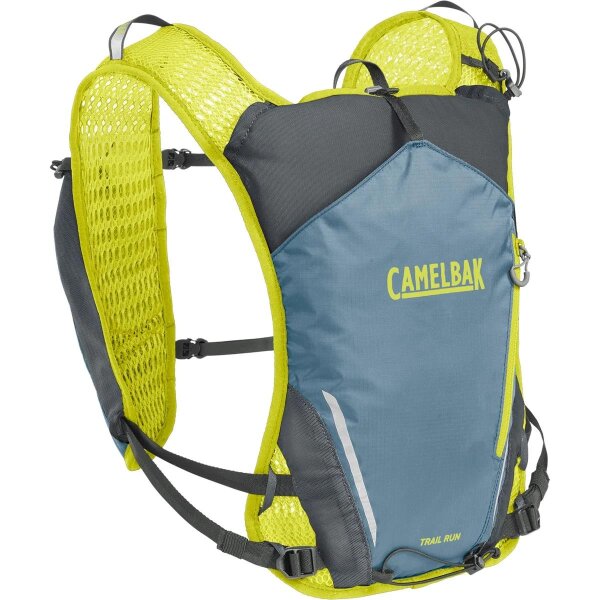 Camelbak - CB2823001000 - Gilet dhydratation - Femme - Trail Run - 2 bouteilles Quick Stow™ incluses de 0,5L chacune - bleu-vert