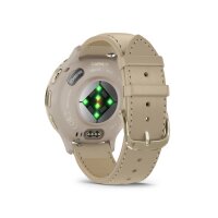 Garmin - 010-02785-55 - Smartwatch - Venu® 3S - gris/doré - bracelet en cuir et bracelet supplémentaire en silicone French Gray