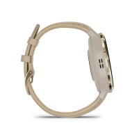 Garmin - 010-02785-55 - Smartwatch - Venu® 3S - gris/doré - bracelet en cuir et bracelet supplémentaire en silicone French Gray