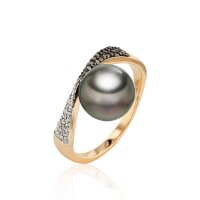 Luna-Pearls - 005.1076 - Bague - 750/-Or rose avec Perle...