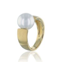 Luna-Pearls - 008.0428 - Bague - 750/-Or jaune avec Perle...