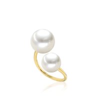 Luna-Pearls - 008.0577 - Bague - 750/-Or jaune avec Perle...