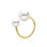 Luna-Pearls - 008.0580 - Bague - 750/-Or blanc avec Perle...